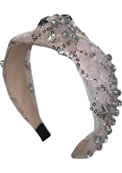 Pembe Renk Taşlı ve Yıldızlı Taç