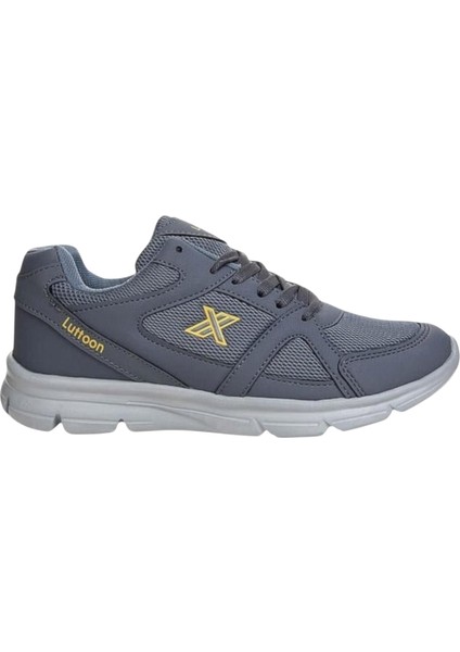 Lutton 2510 Unisex Füme Bağcıklı File Yürüyüş Koşu Büyük Numara Spor Ayakkabı 45 46 47 48