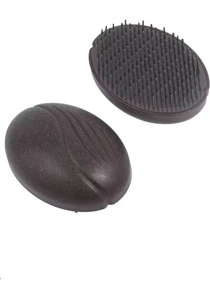 Kahverengi Taşınabilir Saç Tarama Fırçası Tarak