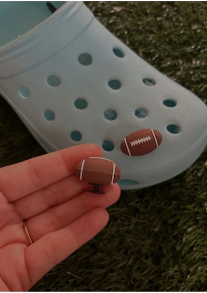 3D Jibbitz Terlik Süsü 3 Boyutlu Terlik Süsü Amerikan Futbol Topu Terlik Süsü, Top Terlik Süsü J706 modelleri