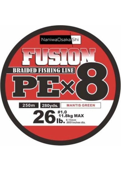 Fusion 8x Pe Braided Fishing Line 135MT Mantis Green