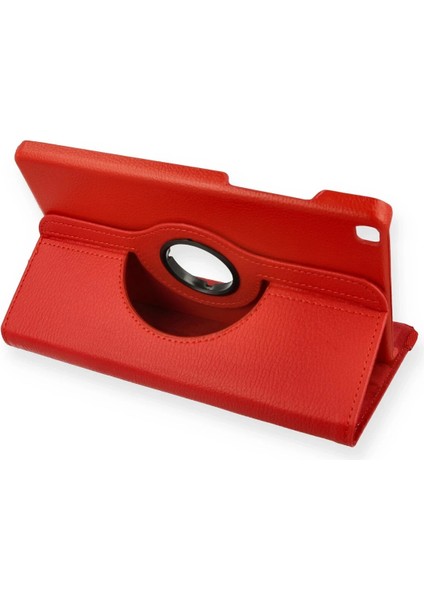 Samsung Galaxy T290 Tab A 8 Kılıf 360 Tablet Deri Kılıf - Kırmızı Dpmah