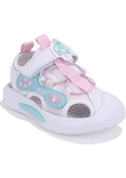 332P25Y221 Rocket Beyaz Ortopedik Günlük Işıklı Kız Çocuk Spor Sandalet