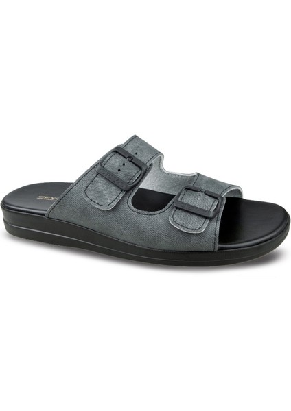 Erkek Çift Kemerli Rahat Terlik Grande-5