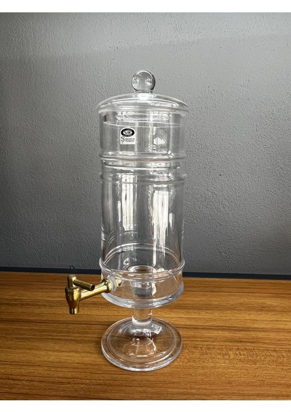 El Yapımı Lüks Musluklu Cam Lohusa Şerbetlik Damacana Sebil 1,50 Lt