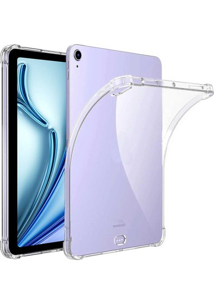 Apple iPad Air 13 M3 2025 Uyumlu A3268 A3269 Shock Darbe Emici Şeffaf Tablet Kılıfı