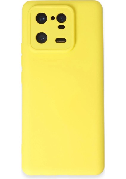 Xiaomi Mi 13 Pro Kılıf Nano Içi Kadife Silikon - Sarı Dpmah