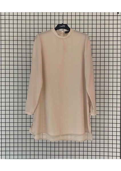 25Y4100 Armine Trend Tunik Basic Kol Düğmeli - Armine Trend - 25Y4100 - Bej - 38