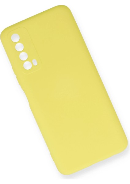 Huawei P Smart 2021 Kılıf Nano Içi Kadife Silikon - Sarı Dpmah