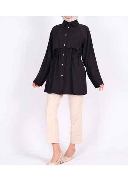 25Y22027 Tunik Reglan Kollu Allerli Model - Rita - 25Y22027 - Siyah - 1