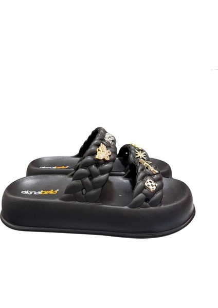 Aksesuarlı Günlük Çift Bantlı Bayan Terlik fiyatları