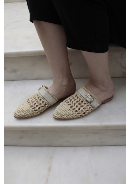 El Dokuma Hasır Rahat Tokalı Terlik modelleri