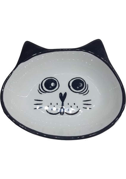 Seramik Kedi Mama Kabı 12-15-3,5cm No:4