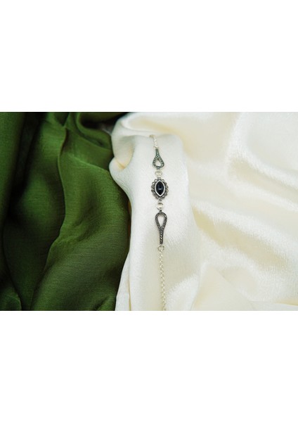 Kadın 925 Ayar Gümüş Oltutaşı Badem Tekli Bileklik fırsatları