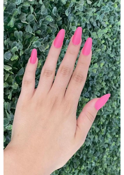 Pembe Renk 12'li Takma Tırnak (Yapıştırıcılı)