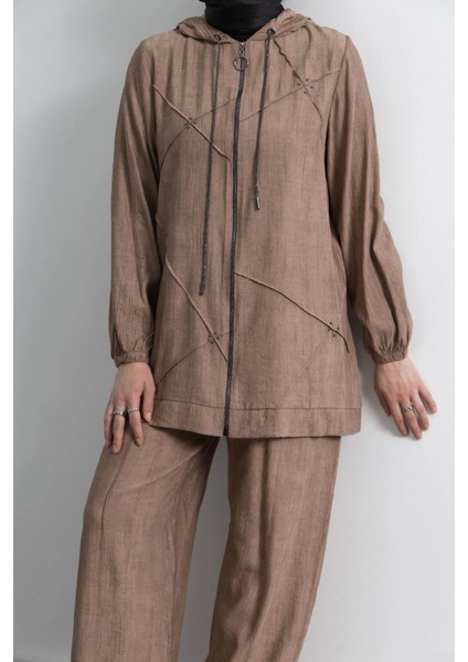 5027 Ceketli Pant. Takım - Vizon