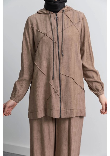 5027 Ceketli Pant. Takım - Vizon indirimleri