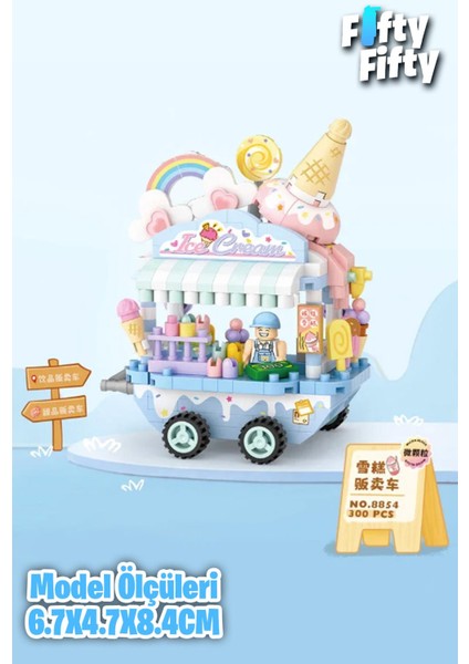Loz Micro Block Serisi Dondurma Arabası 300 Parça Oyuncak Yapım Seti FFLZ-8854 fiyatları