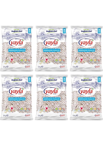 Yayla Dermason Fasulye 1000 gr x 6 Adet