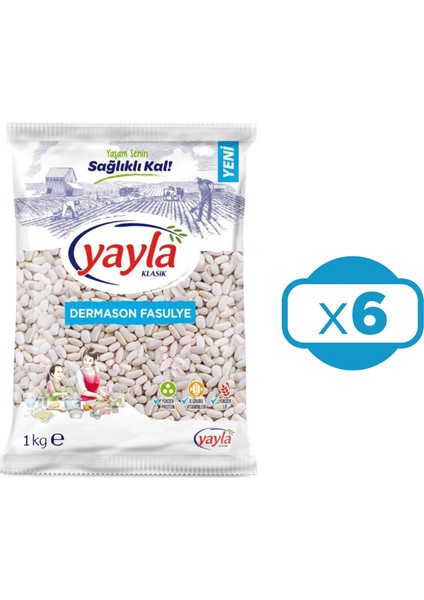 Yayla Dermason Fasulye 1000 gr x 6 Adet fiyatları