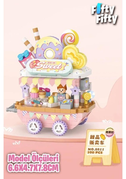 Loz Micro Block Serisi Donut Arabası 300 Parça Oyuncak Yapım Seti FFLZ-8855 fiyatları
