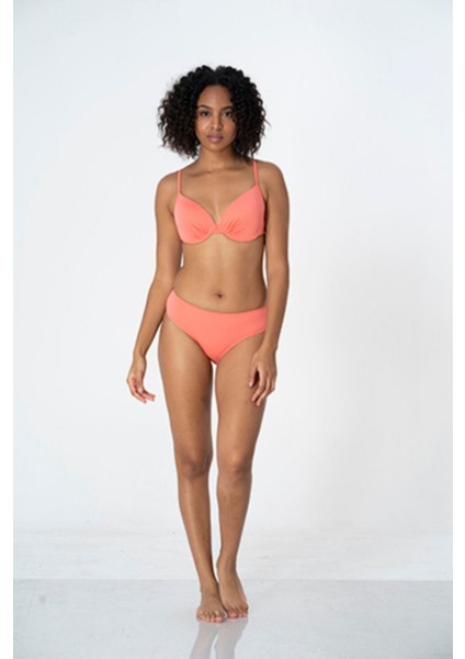 Düz Pembe Bikini Takımı