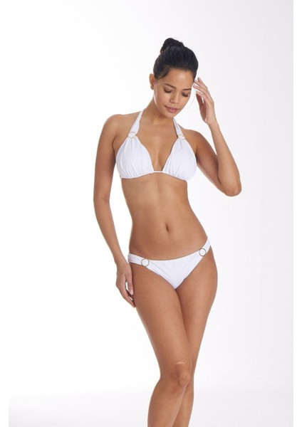 Üçgen Push-Up Toka Detaylı Bikini Takım