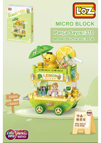 Loz Micro Block Serisi Limonata Arabası 310 Parça Oyuncak Yapım Seti FFLZ-8856