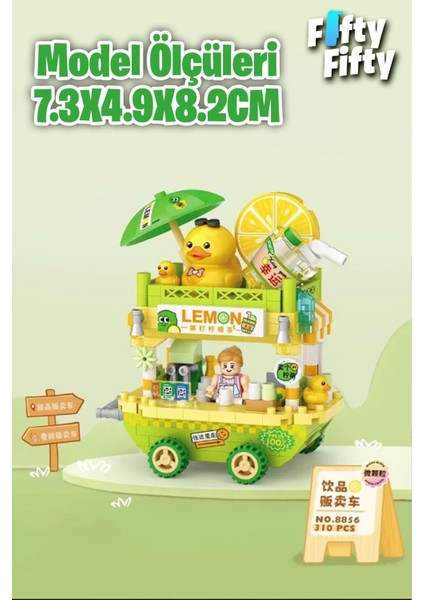 Loz Micro Block Serisi Limonata Arabası 310 Parça Oyuncak Yapım Seti FFLZ-8856 fiyatları