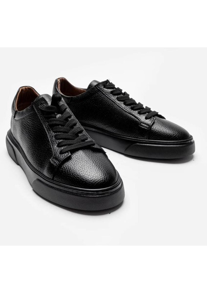 Orijinal Deri Siyah Tabanlı Günlük Erkek Ayakkabısı