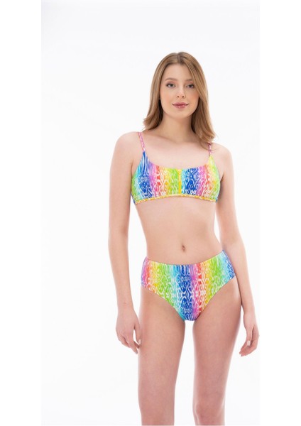 2025 Kreasyonu Rainbow Atletik Bikini Takımı