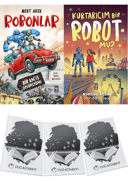 Robonlar ve Kurtarıcım Bir Robot Mu? 2li Set Mert Arık & Nurgül Aydın + Hediyeli