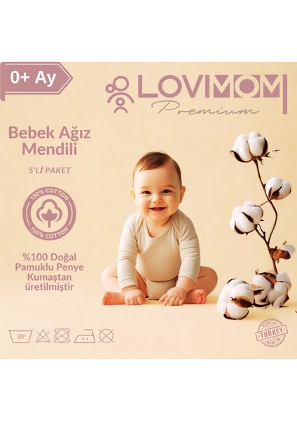 Pamuk Penye Bebek Ağız Mendili 5’li Set – Ekstra Yumuşak, Büyük Boy Büyük Boy Salya Mendili 28X28 cm fırsatları