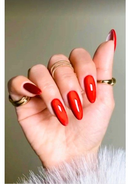 Cat Eye Takma Tırnak Seti 12 Adet - (Yapışkanlı Yansımalı Kedi Göz 12 Adet )