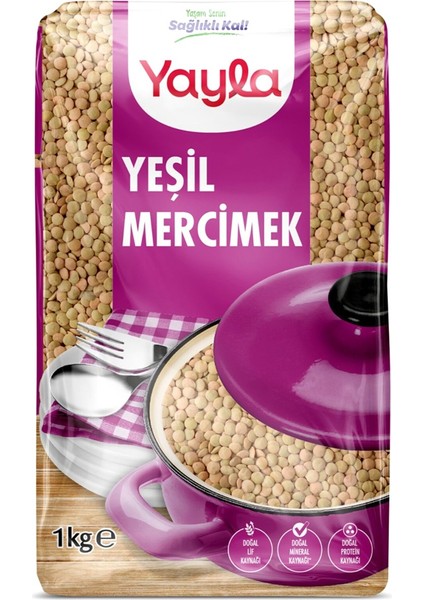 Yayla Yeşil Mercimek 1 kg 3lü fiyatları