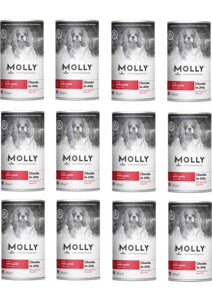 Kuzu Etli Jöleli Köpek Konservesi 400 gr x 12 Adet