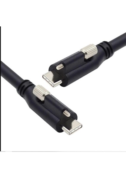 USB 3.1 Type-C To Usb-C Kilitli Veri Güç Kablosu 3 Metre