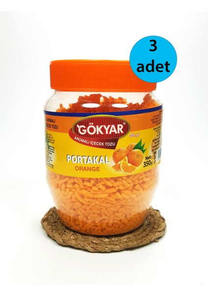 3 Adet Portakal Aromalı Toz İçecek Oralet 3x350 gr
