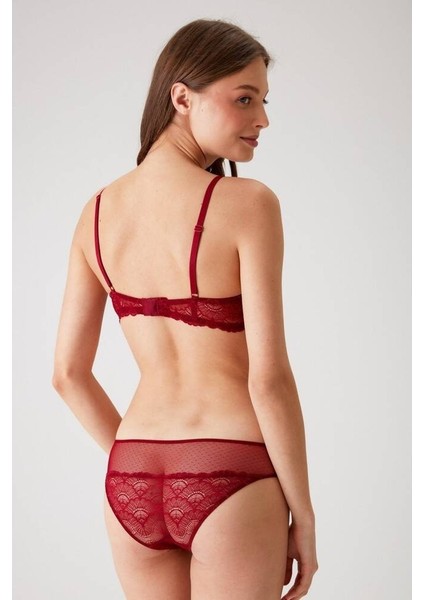 Dolgulu Bralet Sütyen Takım Bordo fiyatları