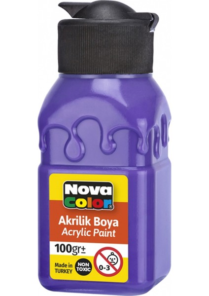 Nova Color Akrilik Boya Şişe 100 gr Mor NC-2018