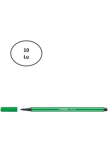 Umut Stabilo Pen 68 Mavi 68/36 10'lu