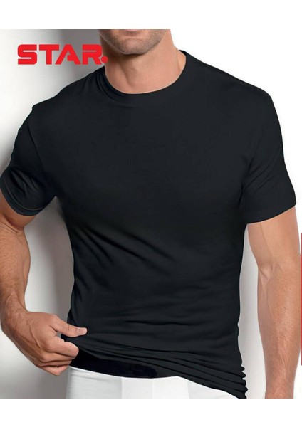 Erkek Siyah Organik Bambu Sıfır Yaka Kısakol T-Shirt indirimleri