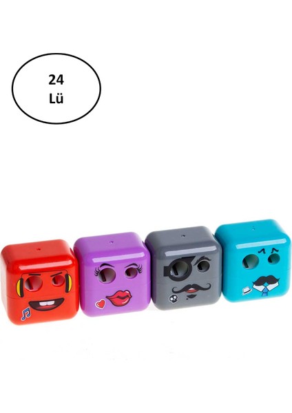 Adel Cubies Emoji Kalemtraş 24'lü