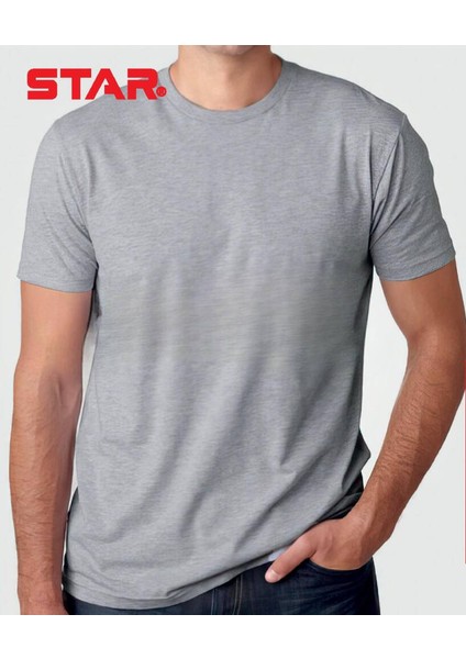 Erkek Gri Saf Pamuk Sıfır Yaka Kısakol T-Shirt ( Fanila ) fiyatları