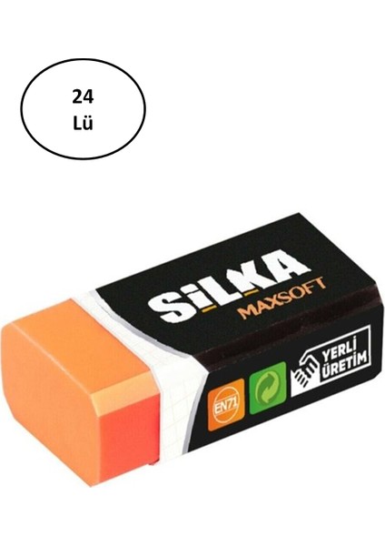 Silka Maxsoft Turuncu Silgi 24'lü