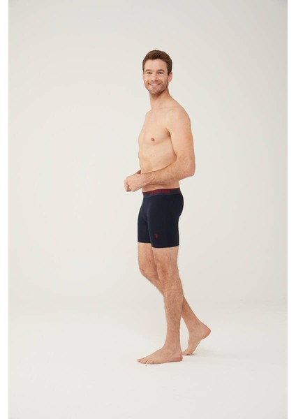Erkek 3'lü Boxer Set Kırmızı-Gri Melanj-Lacivert