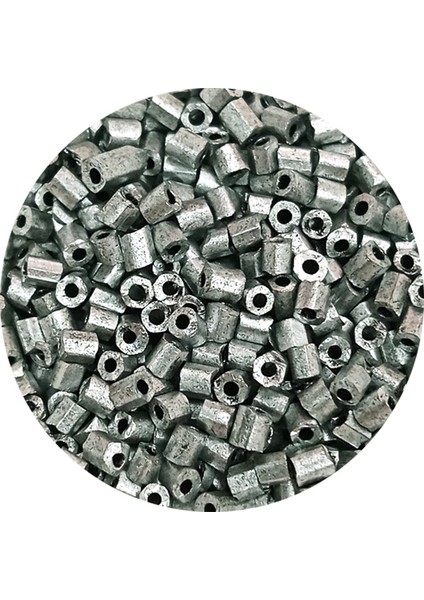 Kesme Cam Boncuk 2mm - 60 Gram - Mat Gümüş - Bnc381