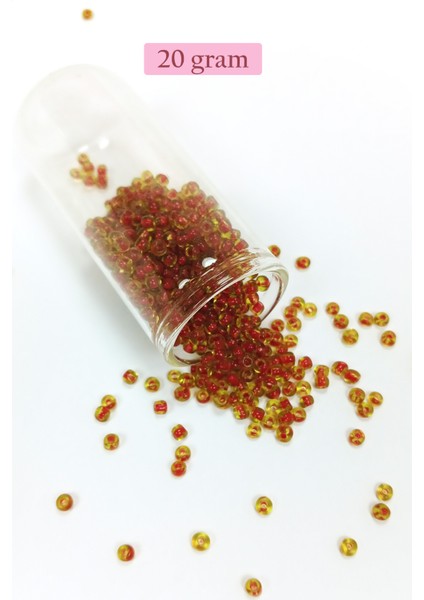 Dökme Cam Kum Boncuk (8/0) 3 mm - 20 Gram - Şeffaf Açık Kahve - Bnc148