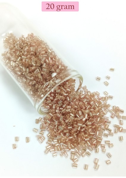 Kesme Cam Boncuk 2mm - 20 Gram - Açık Kahverengi -bnc331