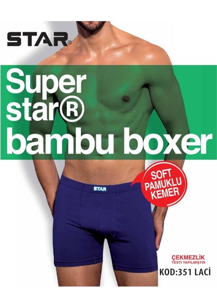 3 Lü Erkek Organik Bambu Pamuklu Kemer Boxer